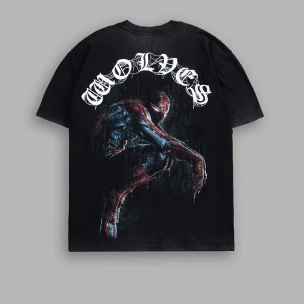 Wolves Graphic Streetwear Tee – Dark Retro Superhero T-Shirt
